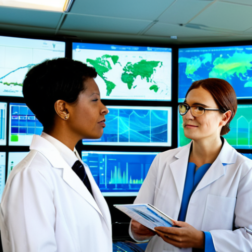 Home 28 A diverse group of five professional environmental scientists and engineers, fully clothed in modest, modern business attire and clean lab coats, standing in a brightly lit, high-tech control room. Large, translucent screens display real-time environmental data: intricate graphs of air quality, smart city traffic flow maps, and clean energy consumption. The background subtly suggests a modern, green urban landscape with advanced infrastructure visible through large windows. The overall atmosphere is one of innovation and dedication to a sustainable future. Perfect anatomy, correct proportions, natural poses, well-formed hands, proper finger count, natural body proportions. Safe for work, appropriate content, fully clothed, professional, high quality, professional photography, cinematic lighting, ultra-detailed.