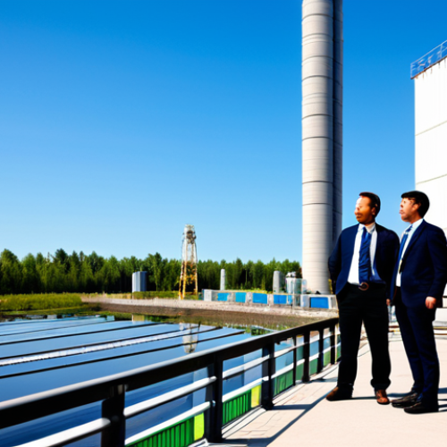 Home 27 A professional team of diverse environmental engineers, fully clothed in modern, professional work attire, observing an advanced, integrated eco-engineering facility. The facility features sleek, futuristic air purification towers releasing clean air into a vibrant blue sky, alongside a multi-stage water treatment plant with visible clean water flowing into a natural body of water. Digital screens display real-time environmental data and drones with sensors are visible in the air. The overall atmosphere is one of technological progress and scientific achievement. This image is professional photography, high-resolution, sharp focus, with natural lighting. perfect anatomy, correct proportions, natural pose, well-formed hands, proper finger count, natural body proportions, fully clothed, modest clothing, appropriate attire, professional dress, safe for work, appropriate content, family-friendly.