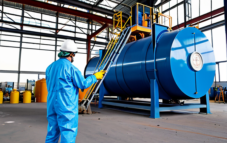 Pyrolysis Plant in Industrial Zone**
"A modern pyrolysis plant efficiently converting plastic waste into fuel oil in a clean, industrial zone near Moscow, Russia; fully clothed workers in safety gear monitor the process; clear blue sky, advanced technology, realistic rendering, professional photography, safe for work, appropriate content, fully clothed, professional, perfect anatomy, correct proportions, natural pose."
**