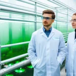 환경공학의 사회적 책임 - **Prompt:** A group of dedicated environmental engineers, both male and female, in clean, modern lab...