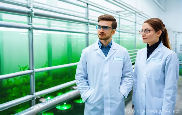 환경공학의 사회적 책임 - **Prompt:** A group of dedicated environmental engineers, both male and female, in clean, modern lab...