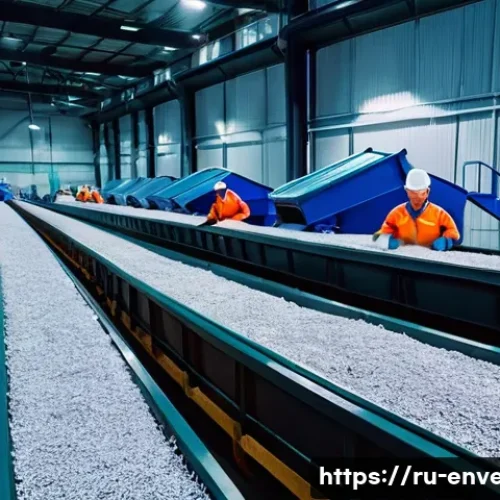 Home 32 자원 회수 기술 - A modern recycling facility in Russia with advanced mechanical sorting lines processing plastic, met...